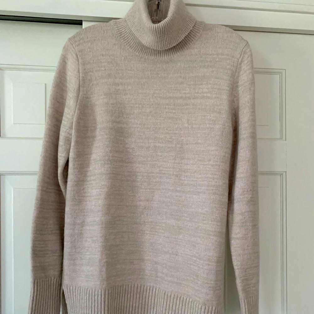 J Crew cowl neck sweater in size S. Pink/gray hue